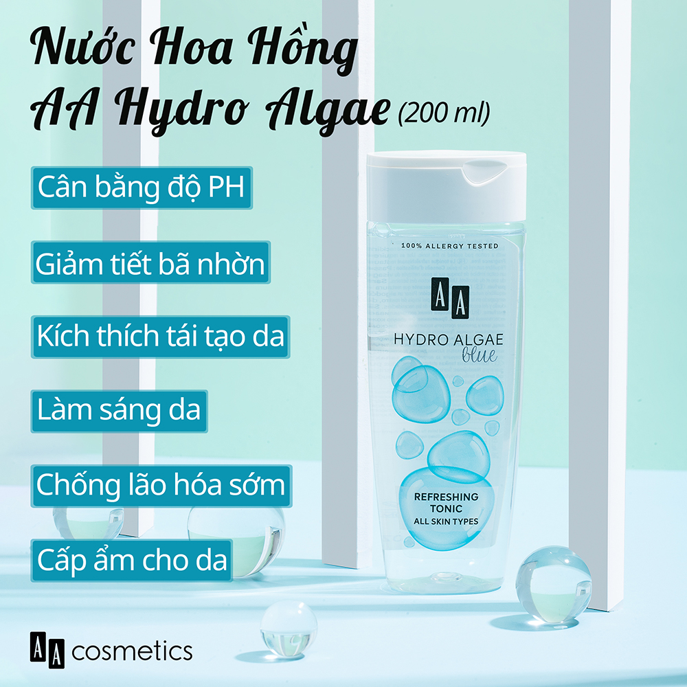 Nước Hoa Hồng Cấp Ẩm Hydro Algae Xuất Xứ Châu Âu