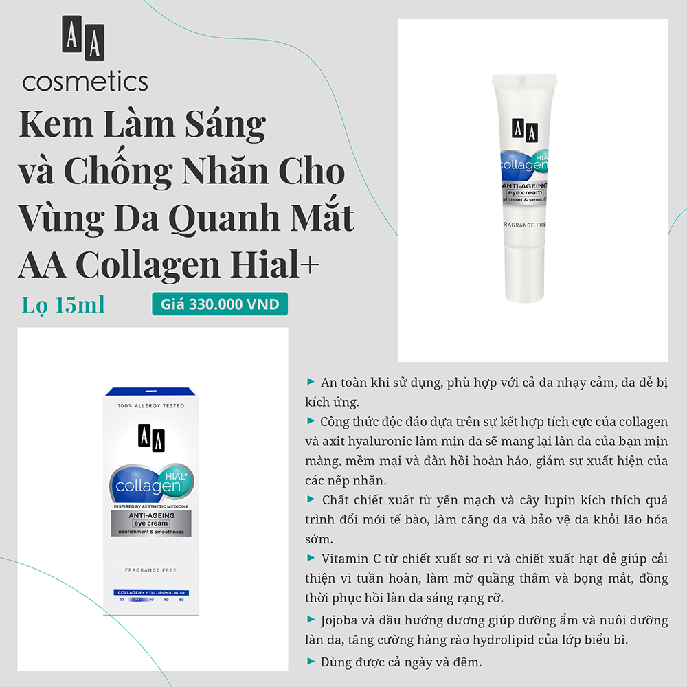 Kem Mắt Collagen Hial Xuất Xứ Châu Âu