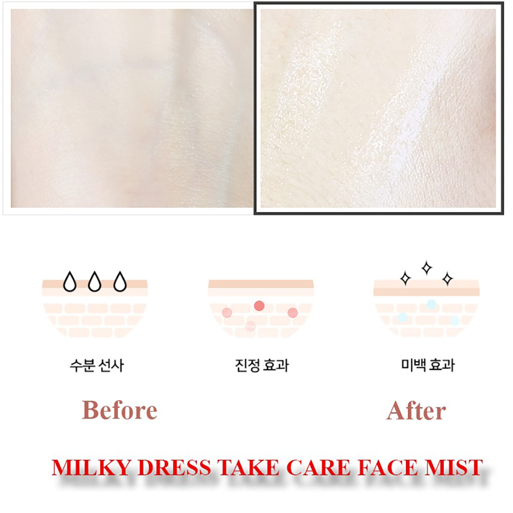 Xịt Khoáng Cho Da Nhạy Cảm Milky Dress Take-care Face  Mist 100ml