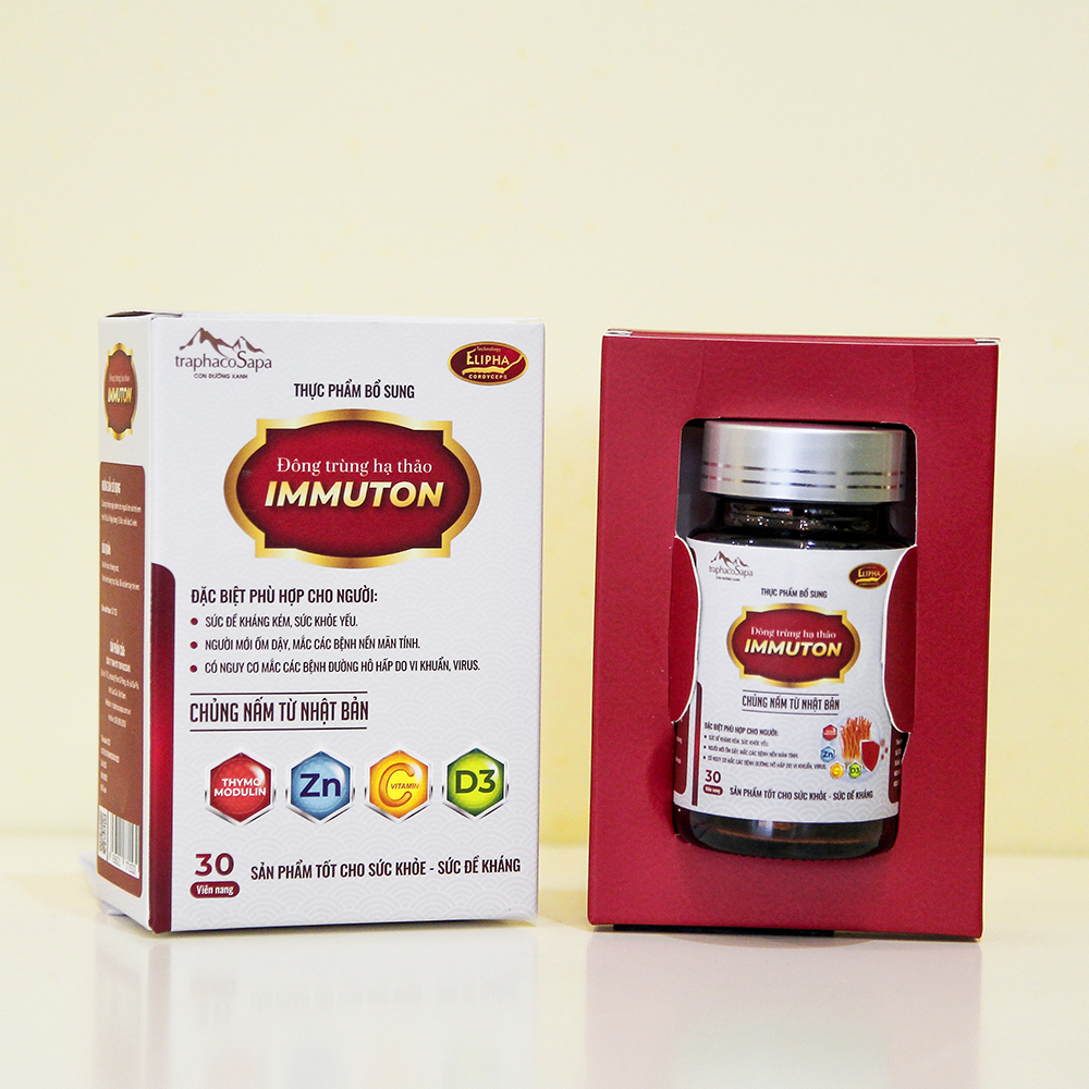 Viên Uống Tăng Đề Kháng Chống Virus Đông Trùng Hạ Thảo Immuton TraphacoSapa