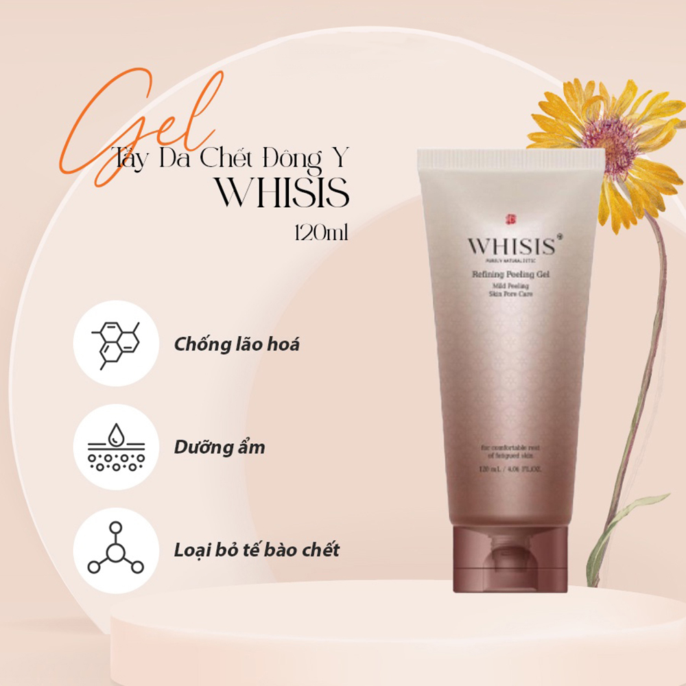 Tẩy Tế Bào Chết Da Mặt Đông Y Giảm Sạm Nám Whisis 120ml