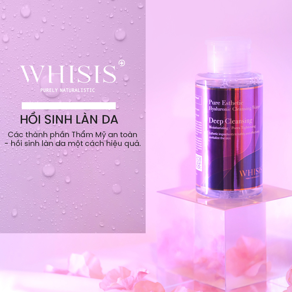 Nước Tẩy Trang Tinh Khiết Hyaluronic Whisis