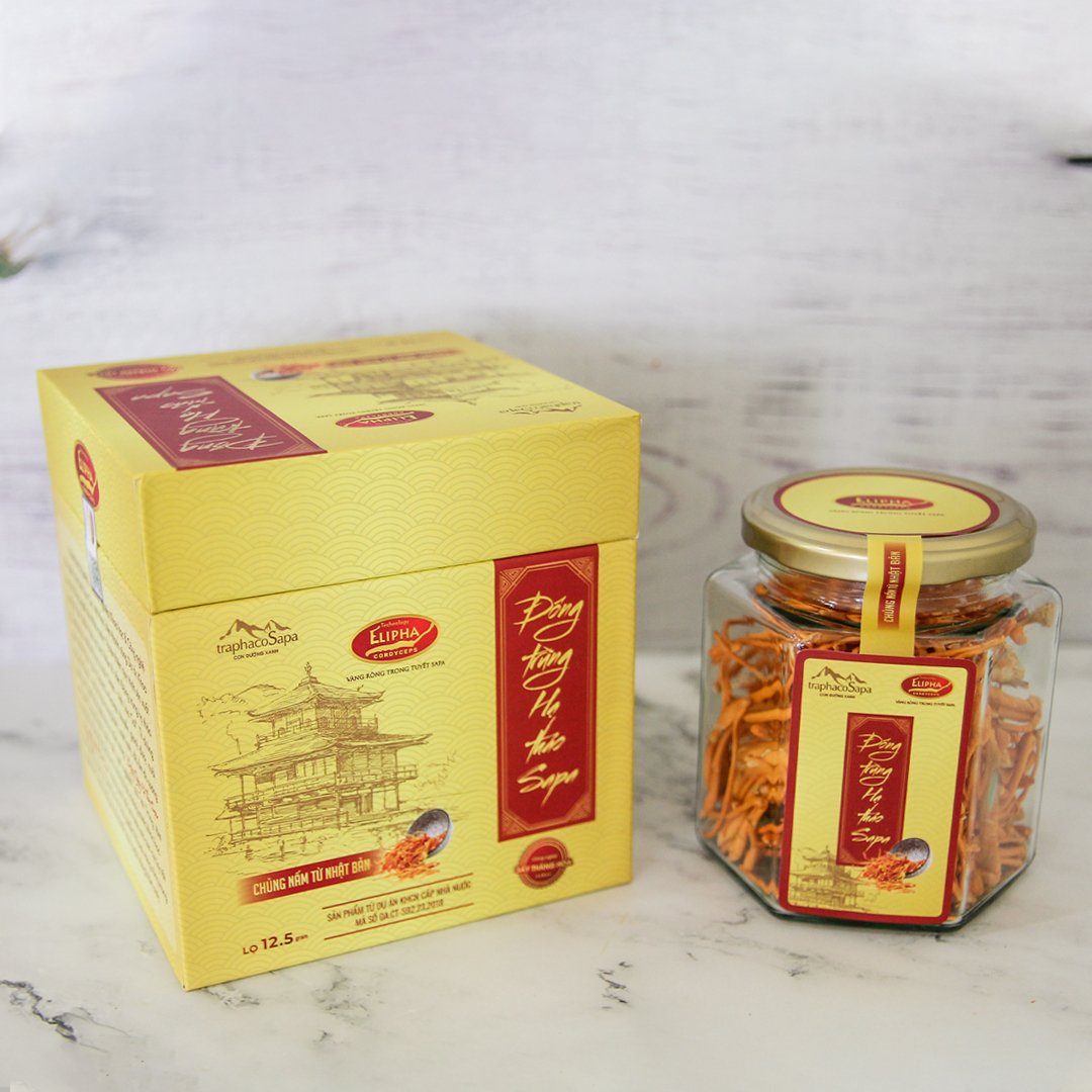 Đông Trùng Hạ Thảo Sapa Khô Sấy Thăng Hoa 12,5Gr