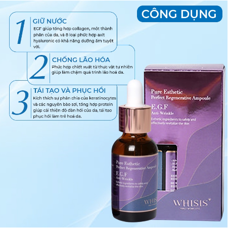 Tinh Chất Tế Bào Gốc Tái Tạo Phục Hồi Da EGF Whisis