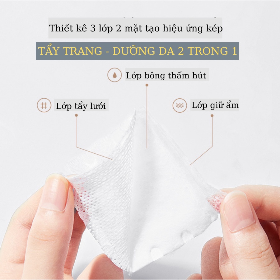 Bông Tẩy Trang Jieya Cotton Pads 222 Miếng