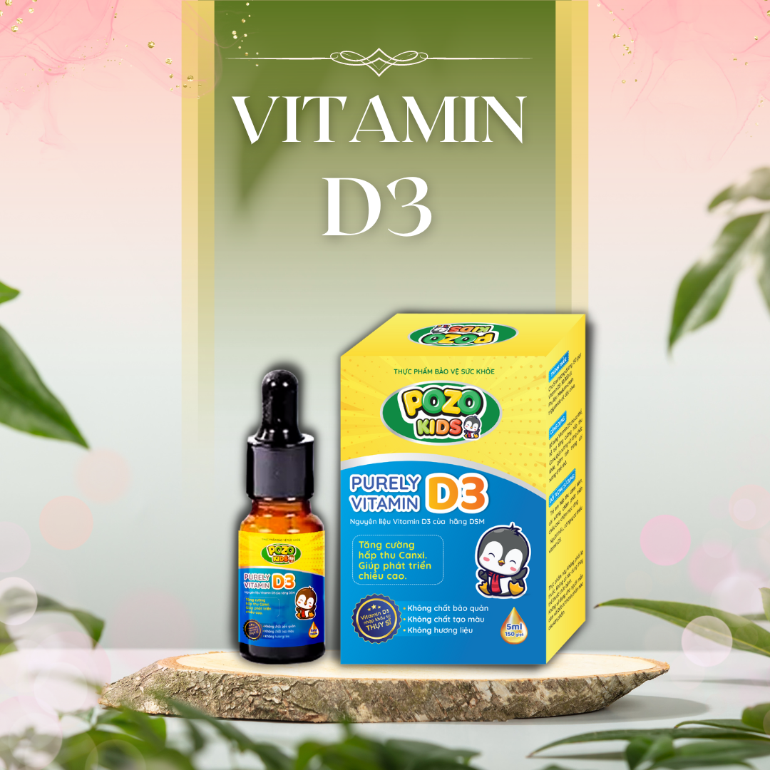 Vitamin D3 Tinh Khiết Pozo Kids Nguyên Liệu Nhập Khẩu Châu Âu