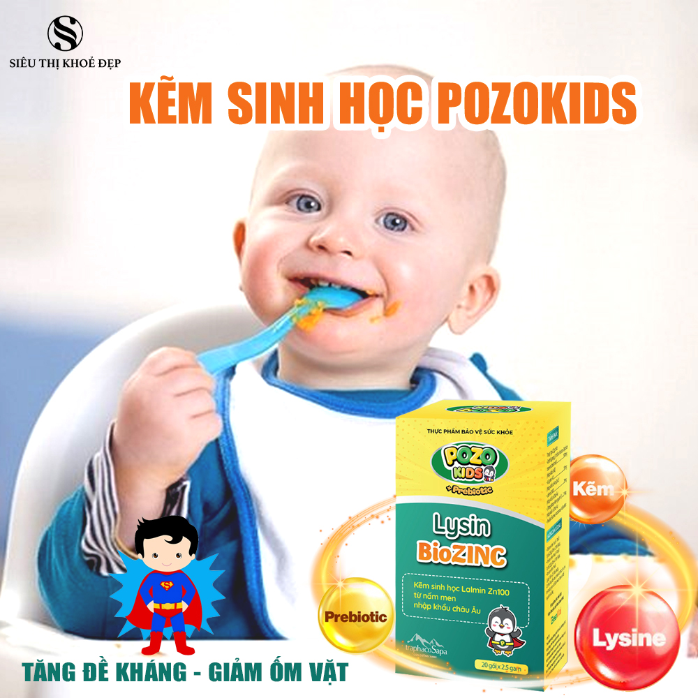 Kẽm Sinh Học Pozo Lysin BioZINC Giúp Trẻ Ăn Ngon Tăng Đề Kháng