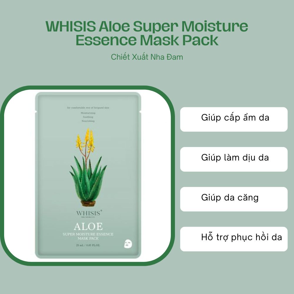 Mặt Nạ Tinh Chất Nhụy Hoa Lô Hội Điều Hòa Độ Axit Của Da Whisis