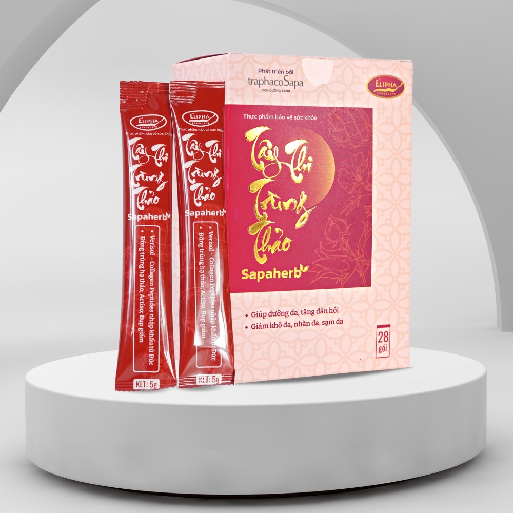 Collagen Tây Thi Trùng Thảo Sapaherb 28 Gói/ Hộp