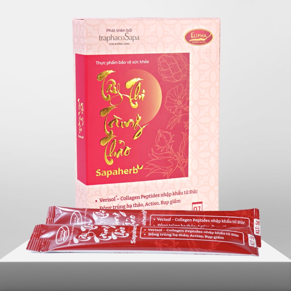 Collagen Tây Thi Trùng Thảo Sapaherb 7 Gói/ Hộp