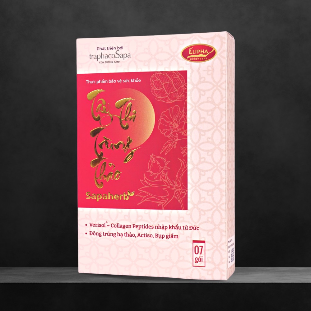 Collagen Tây Thi Trùng Thảo Sapaherb 7 Gói/ Hộp