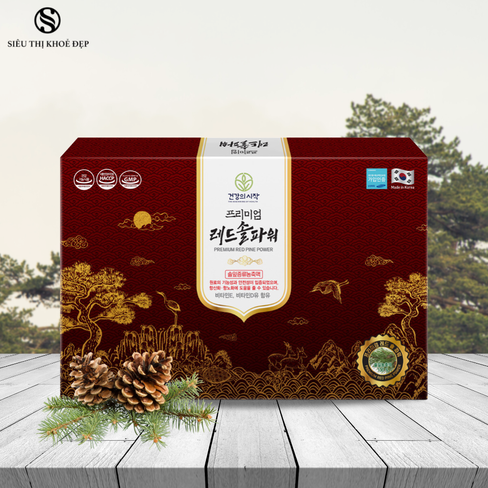 Tinh Dầu Thông Đỏ Hàn Quốc Premium Red Pine Power 120 Viên