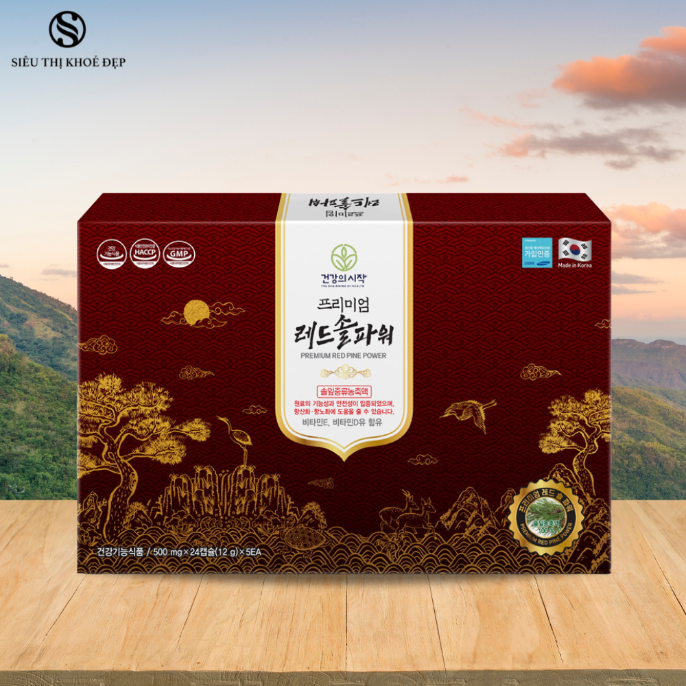 Tinh Dầu Thông Đỏ Hàn Quốc Premium Red Pine Power 120 Viên