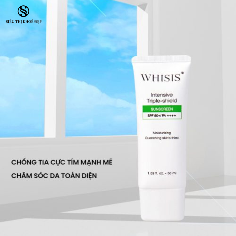 Kem Chống Nắng Làm Dịu Da Đa Chức Năng WHISIS Intensive Triple-Shield Sunscreen