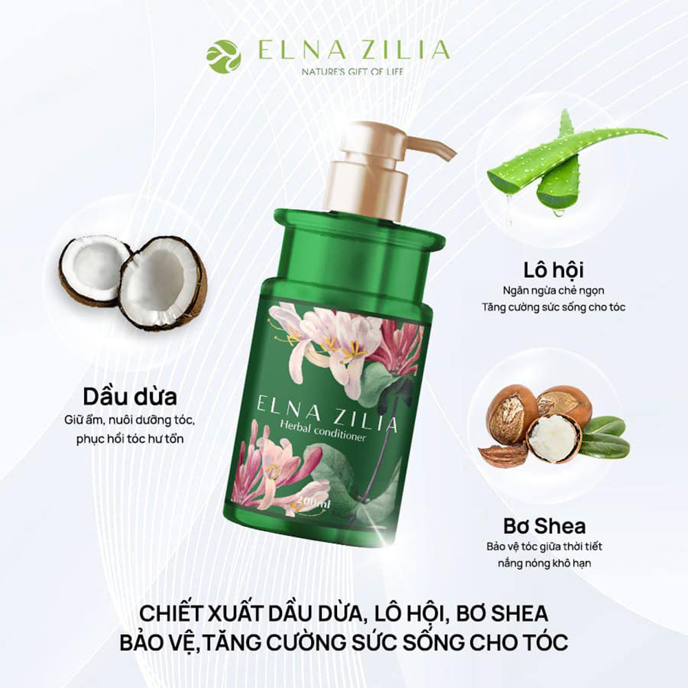 Herbal Conditioner Dầu Xả Cho Tóc Chắc Khỏe Elna Zilia