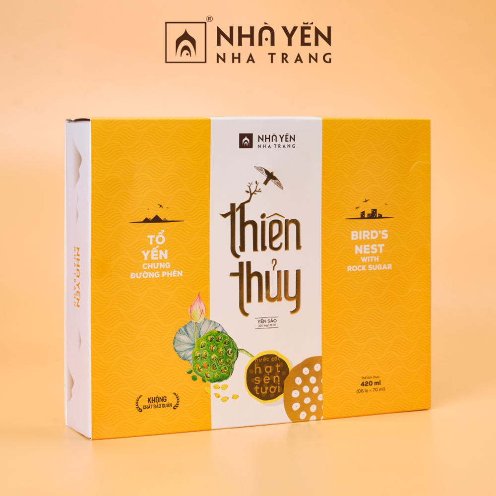 Nước Yến Thiên Thủy Hạt Sen 6 Lọ 30% Yến- Nhà Yến Nha Trang