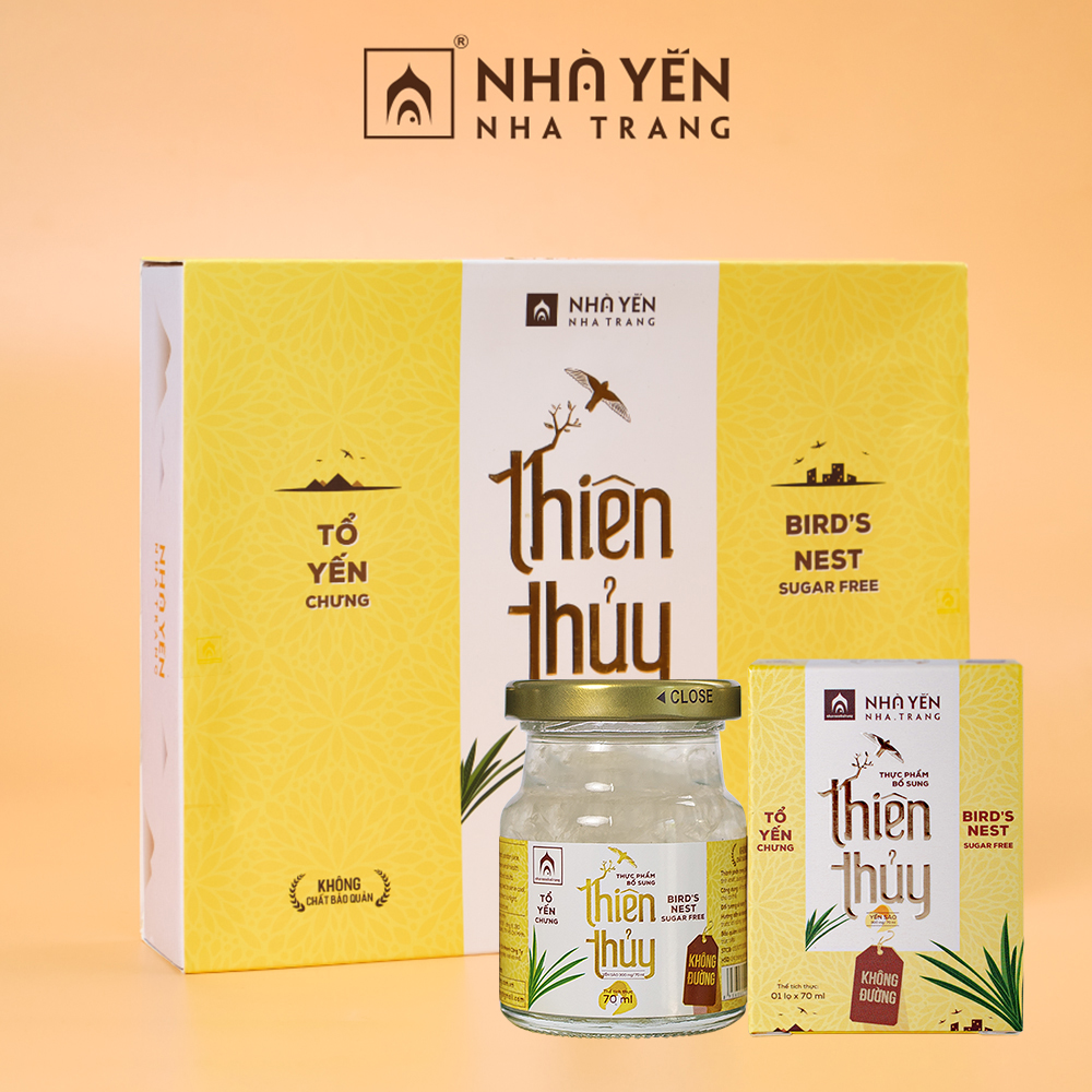 Nước Yến Thiên Thủy Lá Dứa Không Đường 6 Lọ 30% Yến