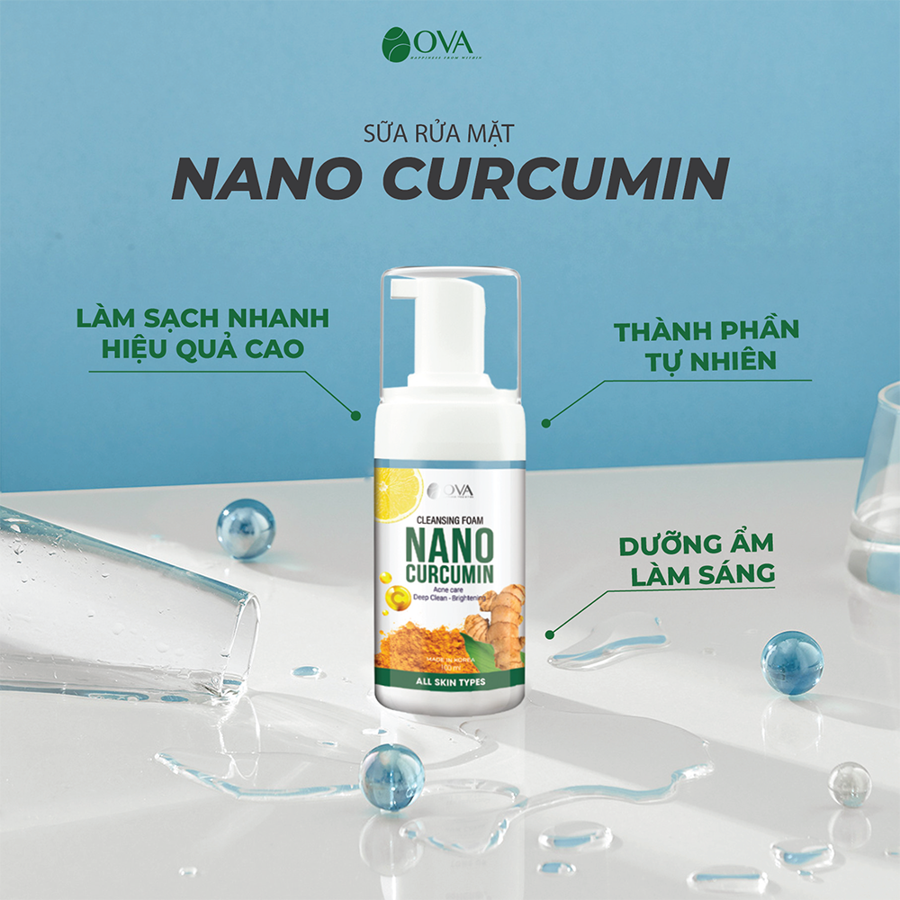 Rửa Mặt Nano Curcumin OVA Hàn Quốc