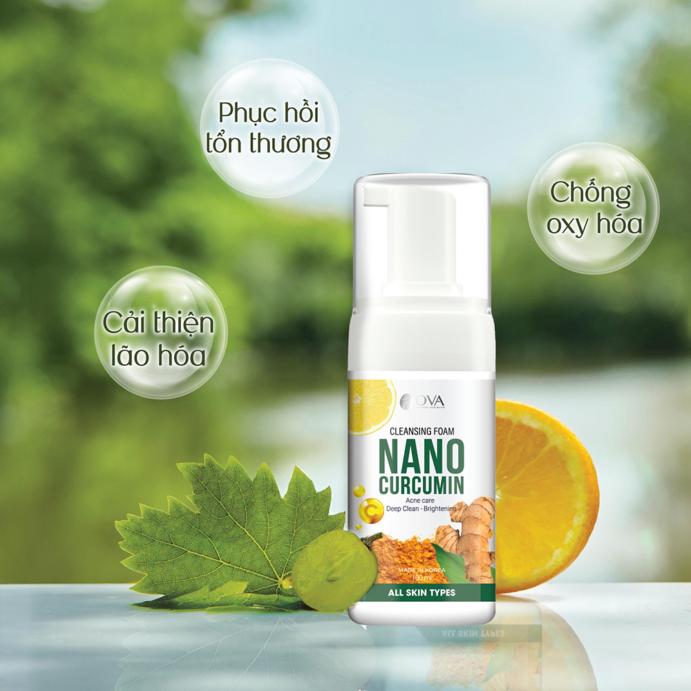Rửa Mặt Nano Curcumin OVA Hàn Quốc