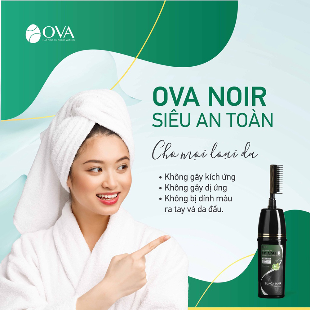 Dầu Gội Phủ Bạc Ova Noir