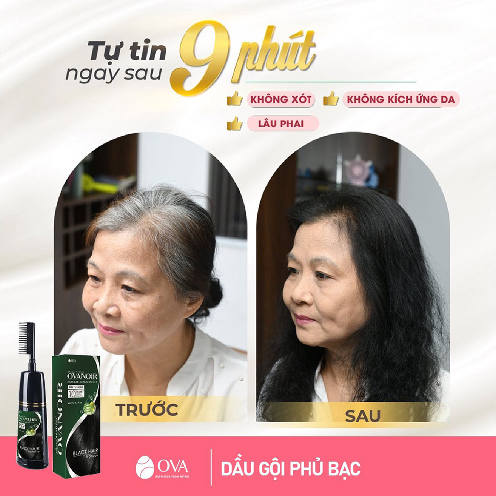 Dầu Gội Phủ Bạc Ova Noir