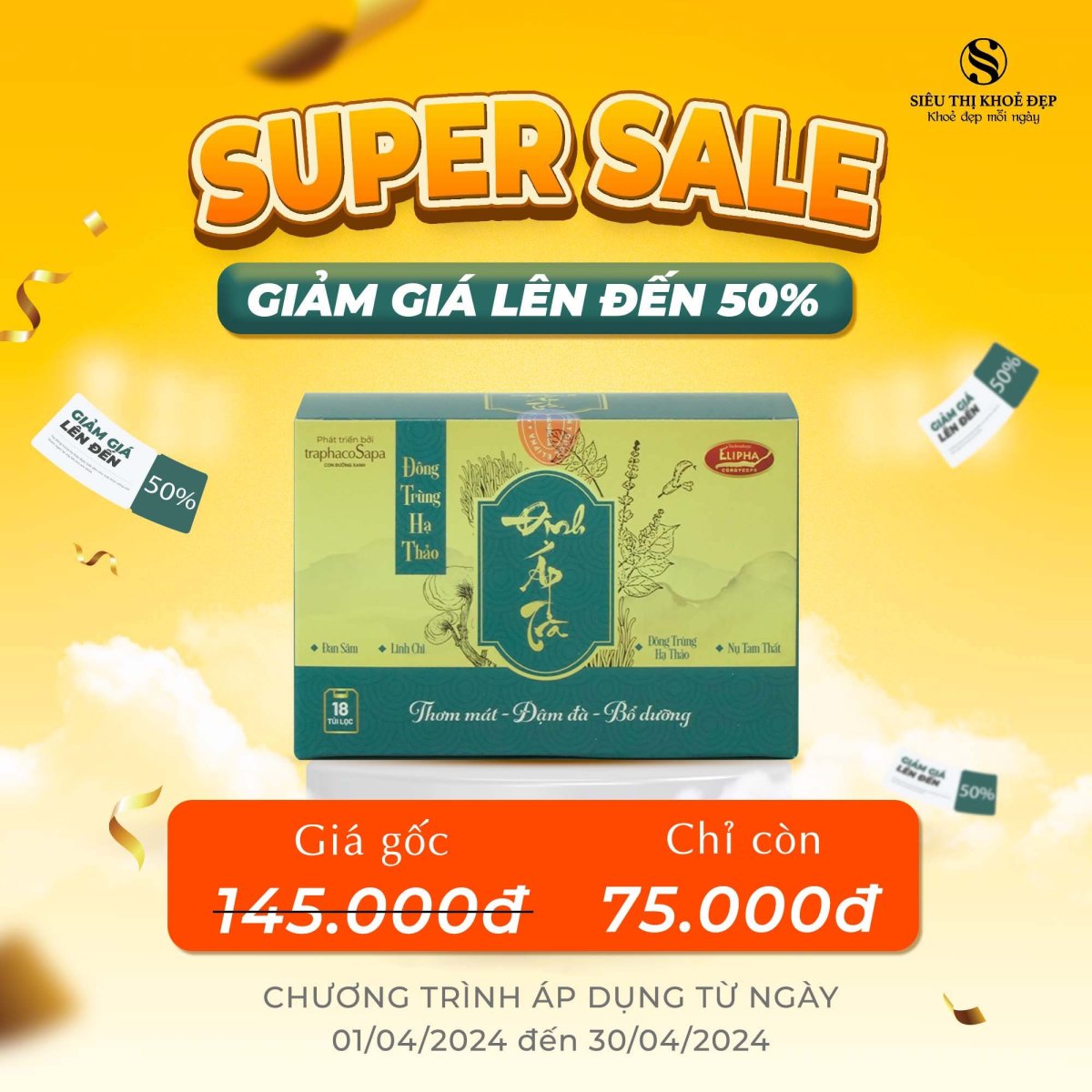 BIG SALE Đông Trùng Hạ Thảo Định Áp ƯU ĐÃI 70K
