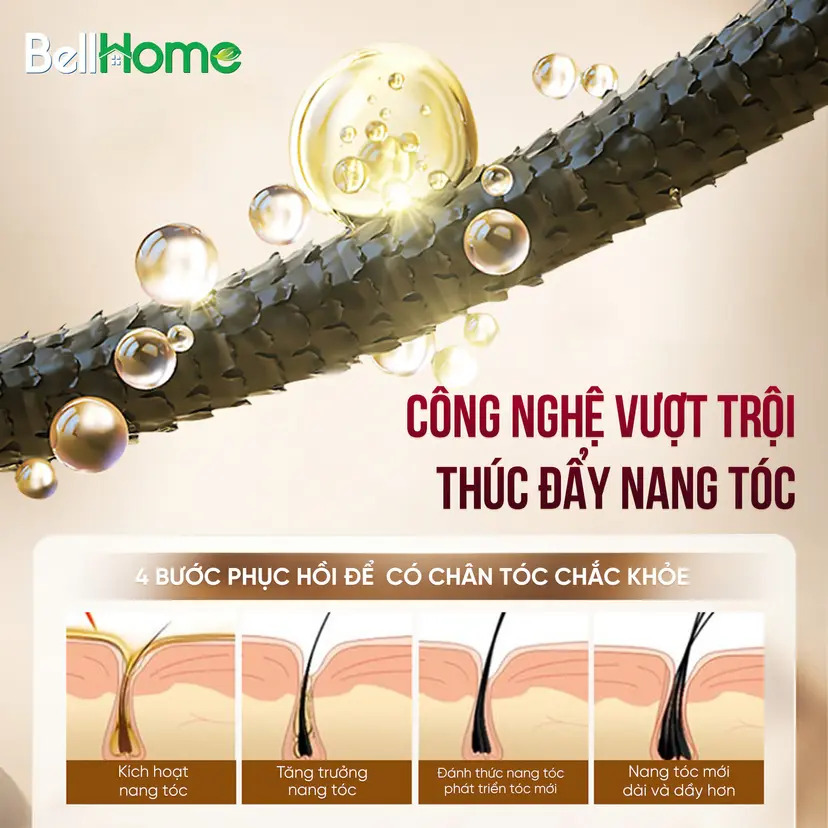 Combo Dầu Gội Thảo Mộc Gừng Sả BellHome 500ML Tặng Bọt Vệ Sinh Phụ Nữ 100ML