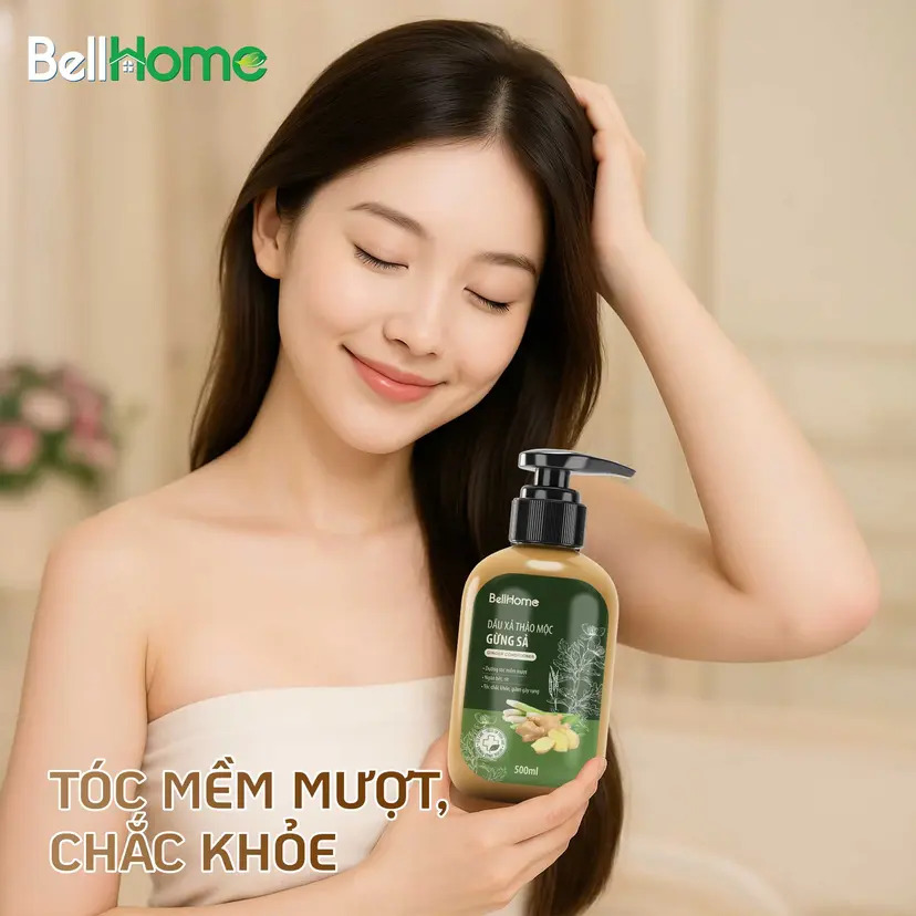 Dầu Xả Thảo Mộc Gừng Sả BellHome 500ml