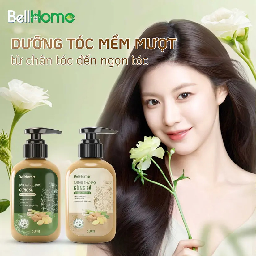 Dầu Xả Thảo Mộc Gừng Sả BellHome 500ml
