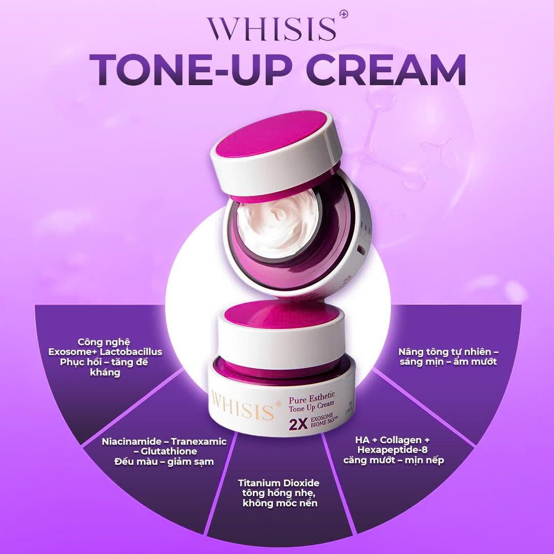 Kem dưỡng nâng tông làm sáng da - cải thiện lão hóa WHISIS Pure Esthetic Tone Up Cream