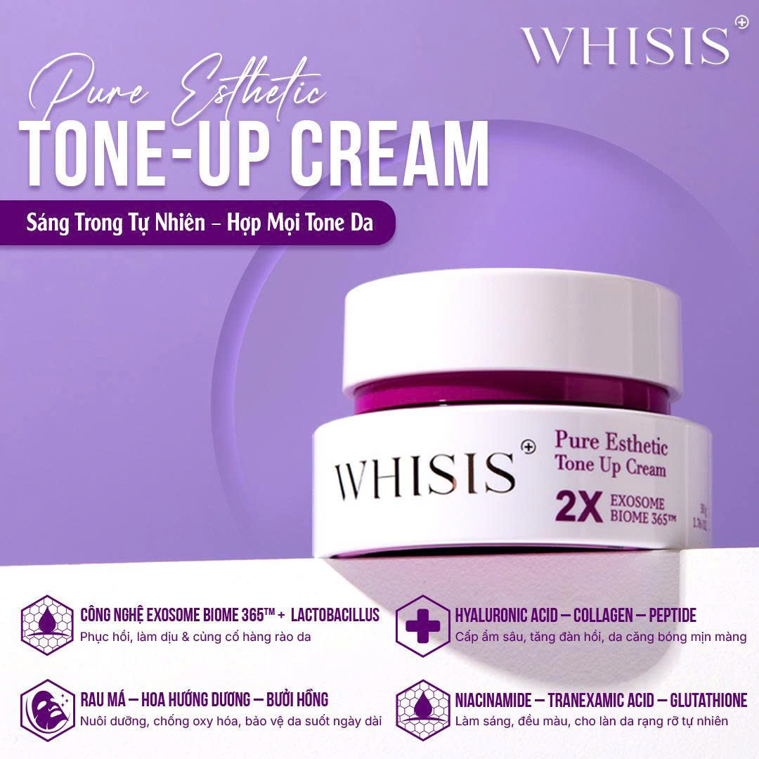Kem dưỡng nâng tông làm sáng da - cải thiện lão hóa WHISIS Pure Esthetic Tone Up Cream
